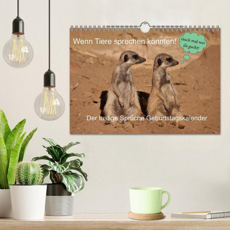 Produktbild: Wenn Tiere Sprechen k&ouml;nnten! Der lustige Spr&uuml;che Geburtstagskalender (Wandkalender 2027 DIN A4 quer), CALVENDO Monatskalender