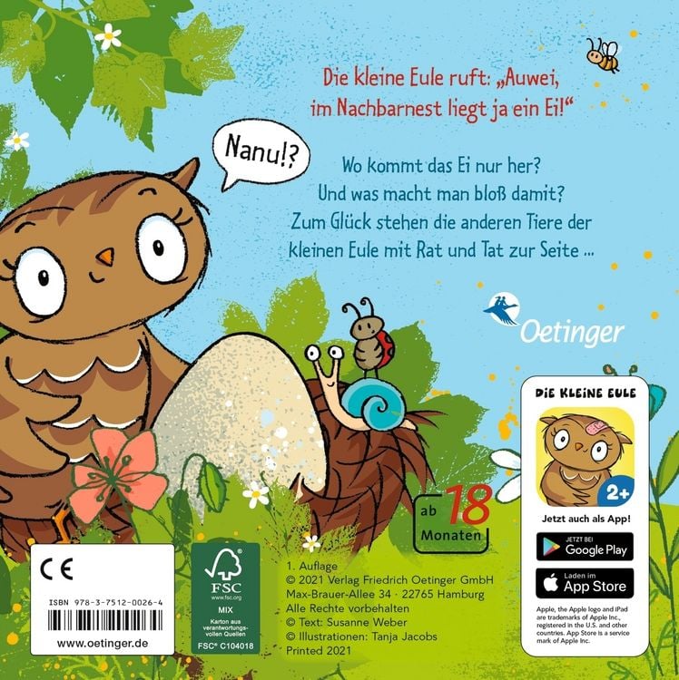 Produktbild: Die kleine Eule. Auwei, was ist das f&uuml;r ein Ei?