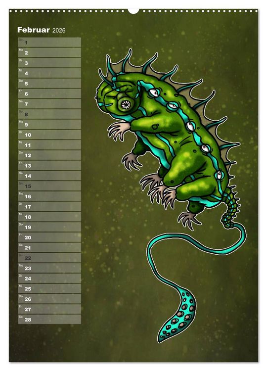 Produktbild: Bestiarium Vladi Krafft (Wandkalender 2026 DIN A2 hoch), CALVENDO Monatskalender