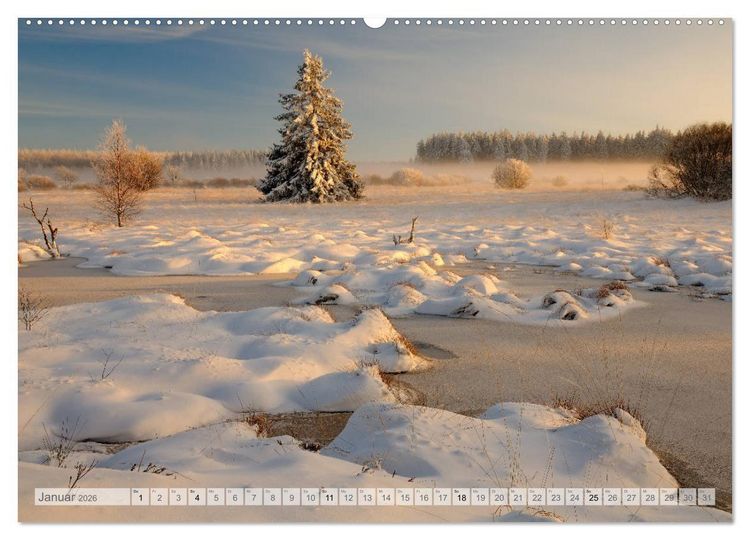 Produktbild: Moore und B&auml;che in Eifel und Ardennen (Wandkalender 2026 DIN A2 quer), CALVENDO Monatskalender