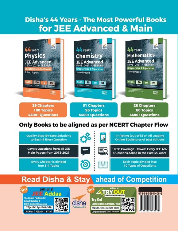 Produktbild: 44 Years Chemistry JEE Advanced (1978 - 2021) + JEE Main Chapterwise & Topicwise Solved Papers 17th Edition