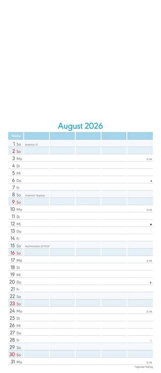 Produktbild: Kreativ-Kalender Familienplaner 2026 - 5 Spalten - 19,5x45 cmFoto, Malen, Basteln - datiert - Kreativkalender - Foto-Kalender - Familienkalender - Wan