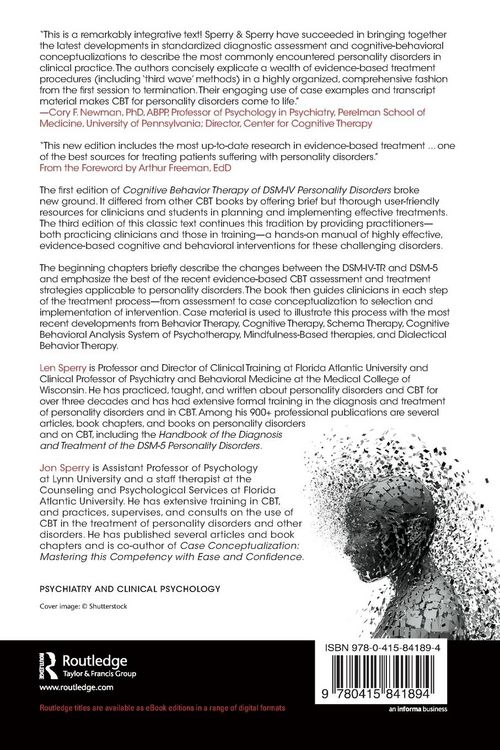Produktbild: Cognitive Behavior Therapy of DSM-5 Personality Disorders