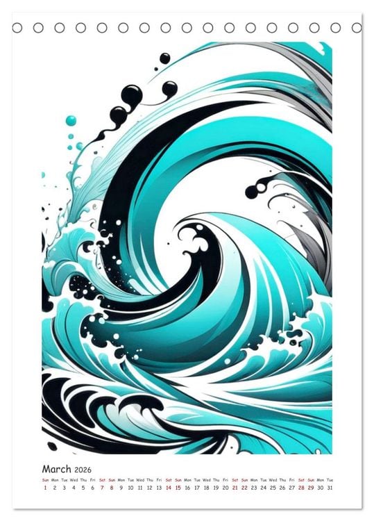 Produktbild: Essence of abstraction (Desk Calendar 2026 DIN A5 portrait), CALVENDO 12 Month DeskCalendar