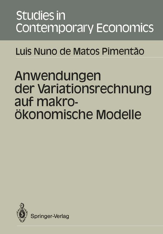 Produktbild: Anwendungen der Variationsrechnung auf makro&ouml;konomische Modelle