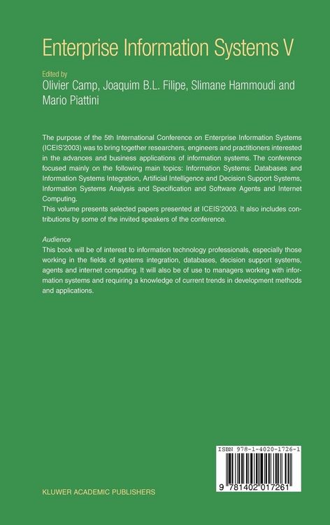 Produktbild: Enterprise Information Systems V