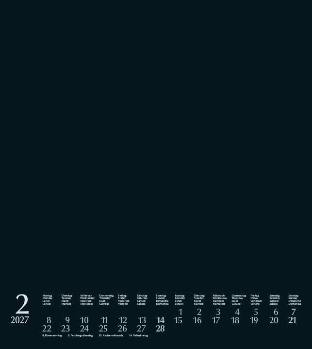 Produktbild: Foto-Malen-Basteln Bastelkalender schwarz 2027