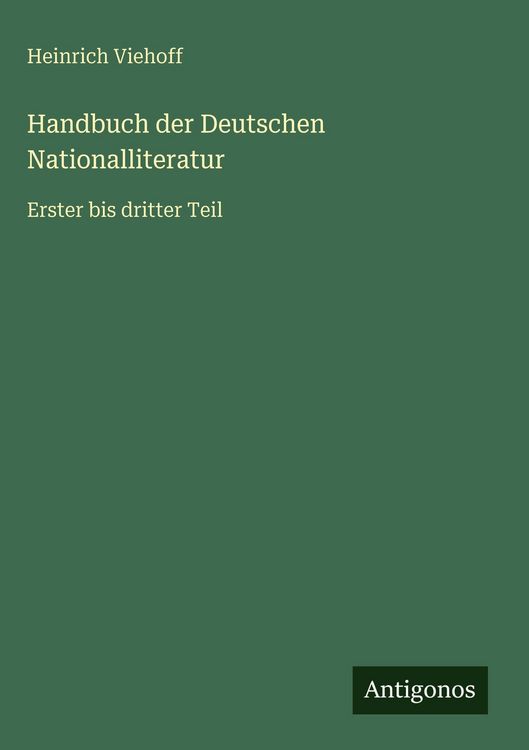 Produktbild: Handbuch der Deutschen Nationalliteratur