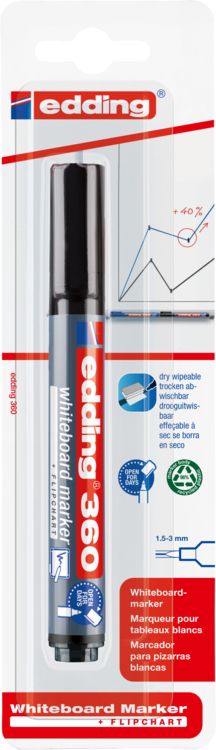 Produktbild: Edding Whiteboard Marker 360 schwarz