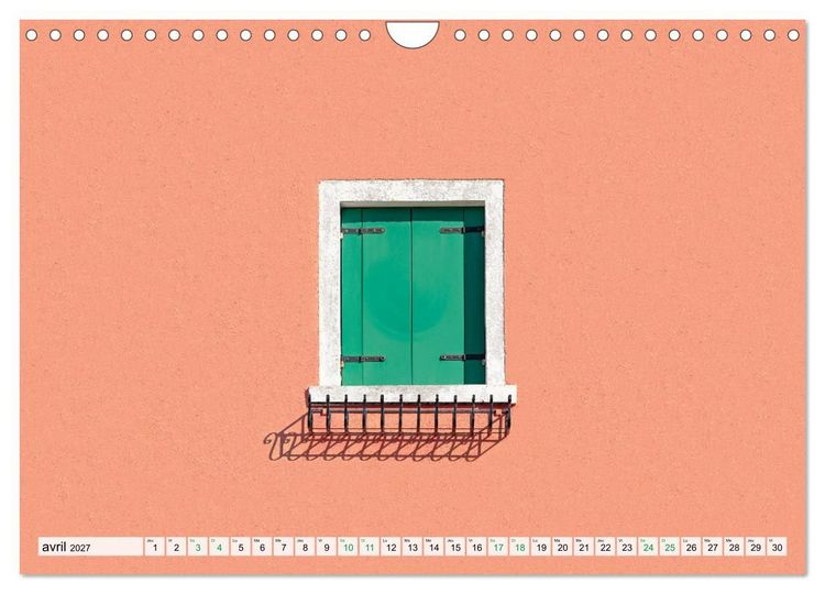Produktbild: Burano et Minimalisme (Calendrier mural 2027 DIN A4 vertical), CALVENDO calendrier mensuel