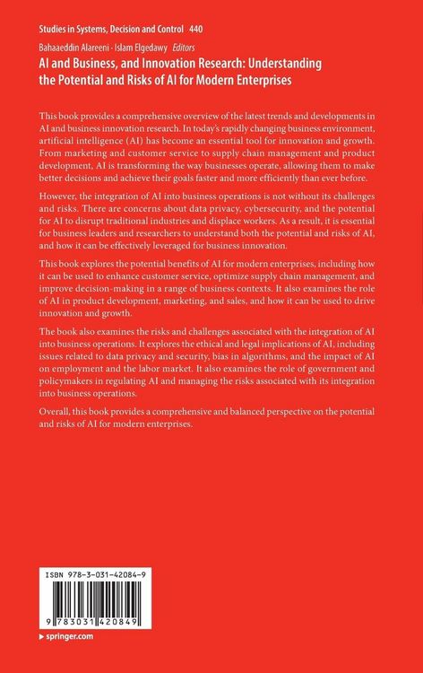 Produktbild: AI and Business, and Innovation Research: Understanding the Potential and Risks of AI for Modern Enterprises