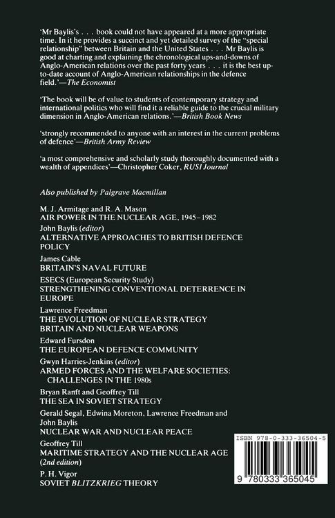 Produktbild: Anglo-American Defence Relations, 1939-84