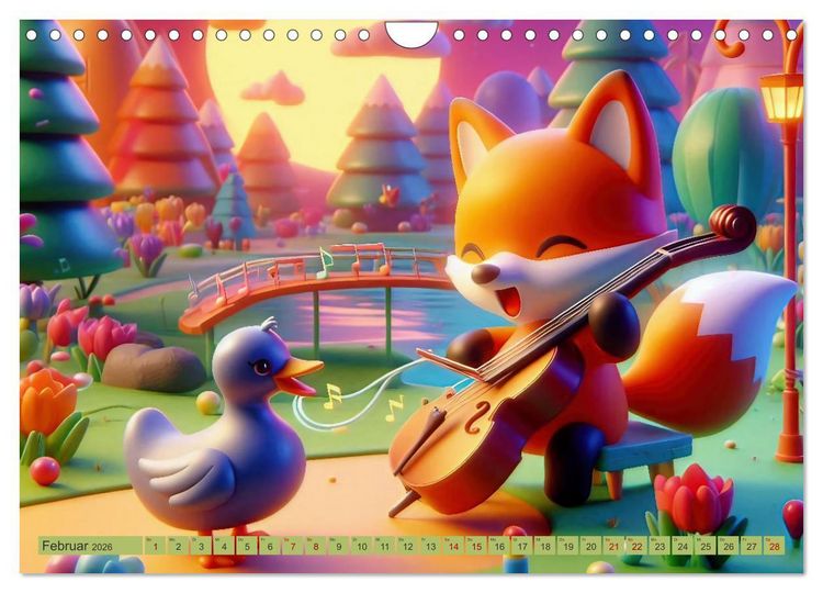 Produktbild: Kindertr&auml;ume - Lachen mit tierischen Kameraden (Wandkalender 2026 DIN A4 quer), CALVENDO Monatskalender