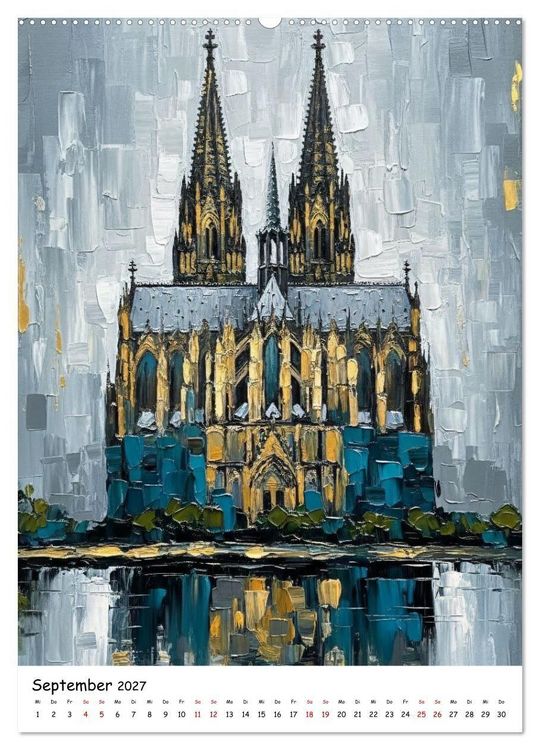 Produktbild: K&ouml;lner Dom-Impressionen: Eine k&uuml;nstlerische Reise (hochwertiger Premium Wandkalender 2027 DIN A2 hoch), Kunstdruck in Hochglanz