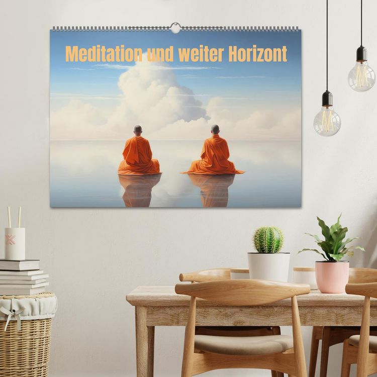 Produktbild: Meditation und weiter Horizont (Wandkalender 2026 DIN A2 quer), CALVENDO Monatskalender