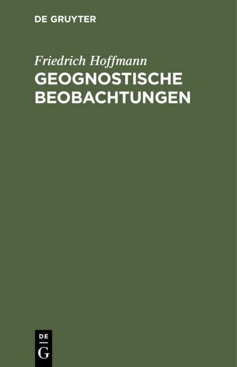 Produktbild: Geognostische Beobachtungen
