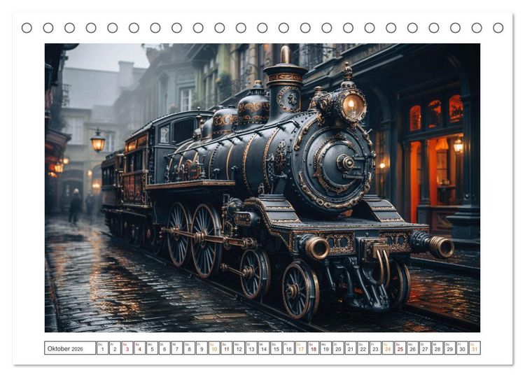 Produktbild: KI-Lokomotiven (Tischkalender 2026 DIN A5 quer), CALVENDO Monatskalender