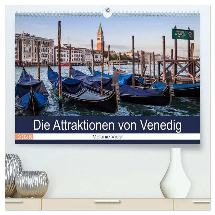 Produktbild: Die Attraktionen von Venedig (hochwertiger Premium Wandkalender 2026 DIN A2 quer), Kunstdruck in Hochglanz