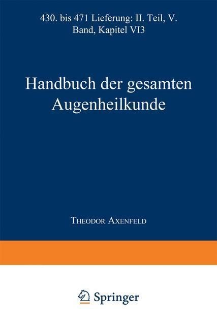 Produktbild: Handbuch der Gesamten Augenheilkunde
