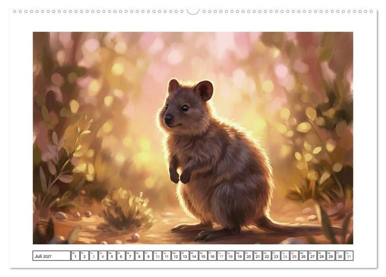 Produktbild: Quokkas - Gl&uuml;ckliche Momente im australischen Busch (hochwertiger Premium Wandkalender 2027 DIN A2 quer), Kunstdruck in Hochglanz