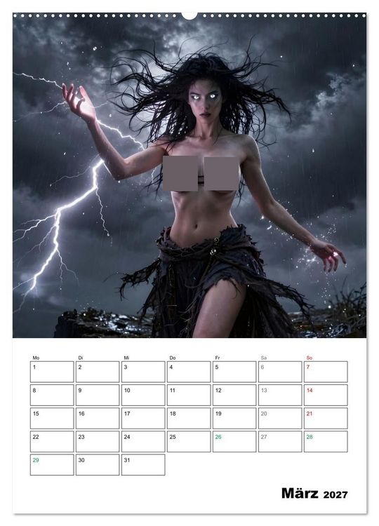 Produktbild: Mystische Engel (Wandkalender 2027 DIN A2 hoch), CALVENDO Monatskalender