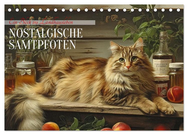 Produktbild: Nostalgische Samtpfoten (Tischkalender 2026 DIN A5 quer), CALVENDO Monatskalender