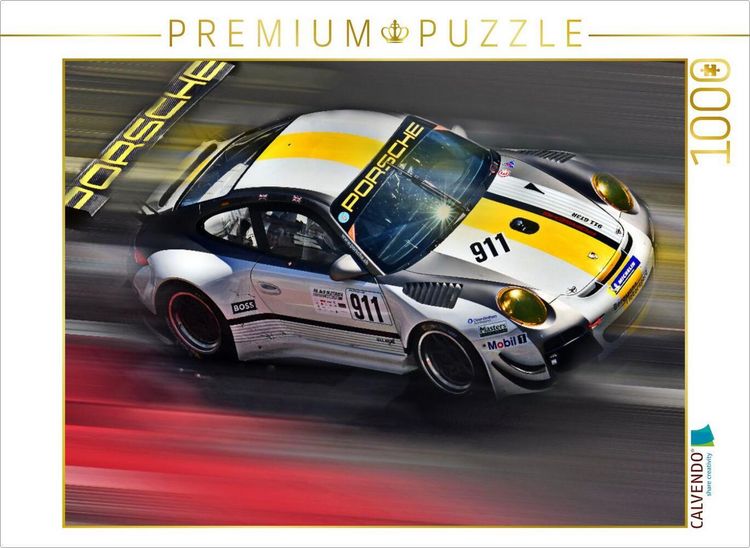 Produktbild: CALVENDO Puzzle Der Porsche 911 GT3R geh&ouml;rt zu den h&auml;ufigsten bei Tourenwagenrennen eingesetzten Sportwagen. | 1000 Teile Lege-Gr&ouml;&szlig;e 64x48cm Foto-Puzz
