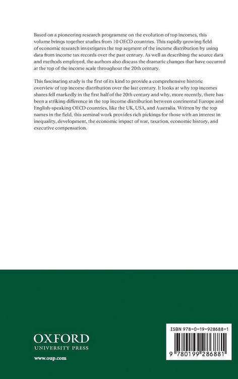 Produktbild: Top Incomes Over the Twentieth Century