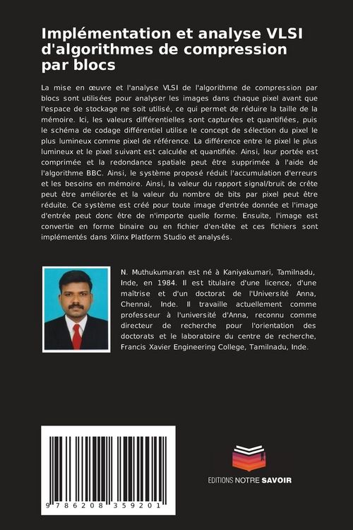 Produktbild: Impl&eacute;mentation et analyse VLSI d'algorithmes de compression par blocs