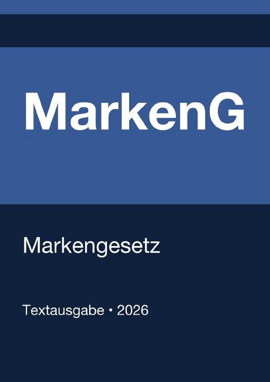 Produktbild: MarkenG - Markengesetz (Deutschland) 2026