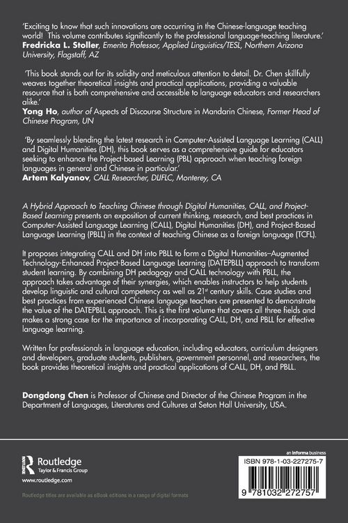 Produktbild: A Hybrid Approach to Teaching Chinese through Digital Humanities, CALL, and Project-Based Learning