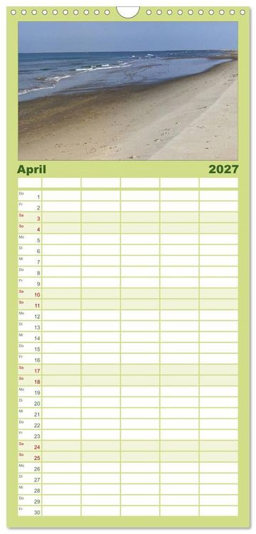 Produktbild: Familienplaner 2027 - Texel, eine Perle Frieslands mit 5 Spalten (Wandkalender, 21 x 45 cm) CALVENDO