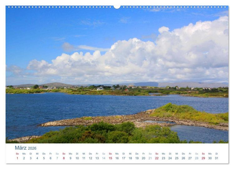 Produktbild: Irland 2026. Impressionen zwischen gr&uuml;nen H&uuml;geln und blauen K&uuml;sten (Wandkalender 2026 DIN A2 quer), CALVENDO Monatskalender