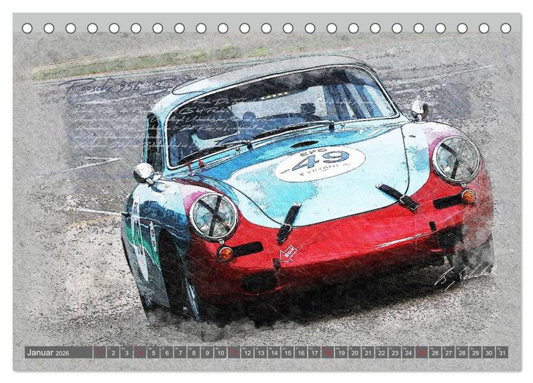 Produktbild: Rennsport am Limit (Tischkalender 2026 DIN A5 quer), CALVENDO Monatskalender