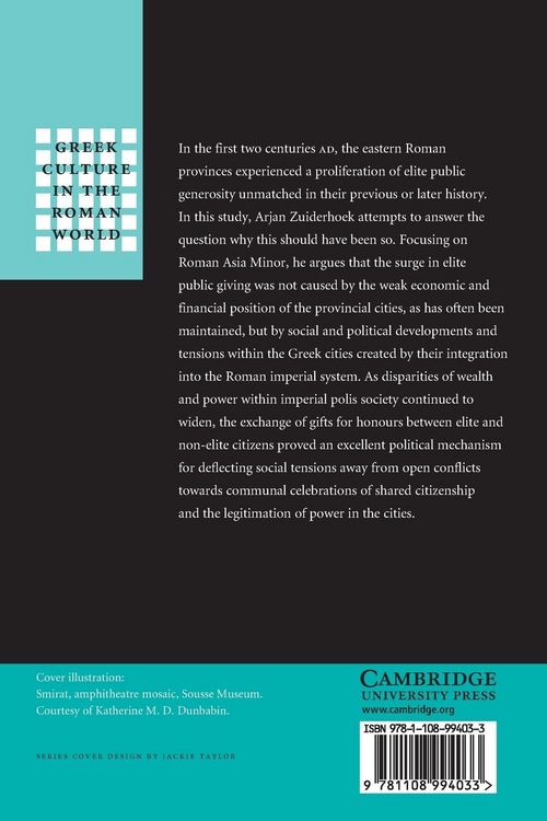 Produktbild: The Politics of Munificence in the Roman Empire