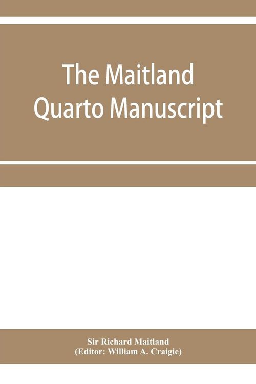 Produktbild: The Maitland quarto manuscript
