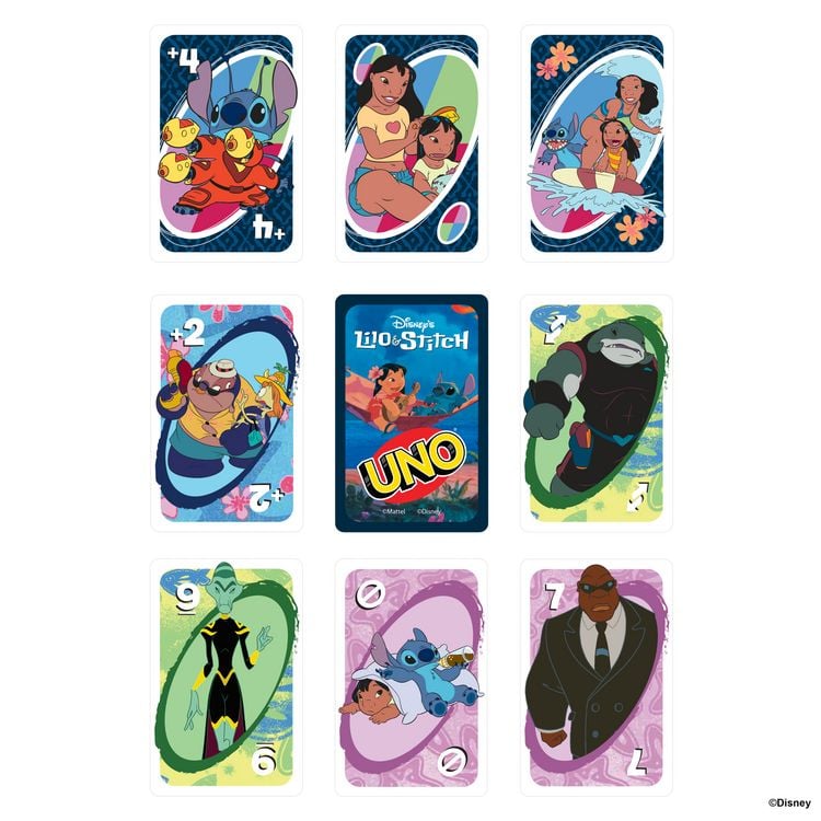 Produktbild: UNO Disneys Lilo und Stitch Kartenspiel für Kinder und Familienabende