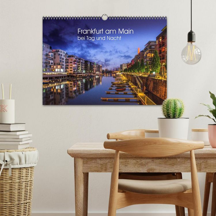 Produktbild: Frankfurt am Main bei Tag und Nacht (Wandkalender 2026 DIN A3 quer), CALVENDO Monatskalender