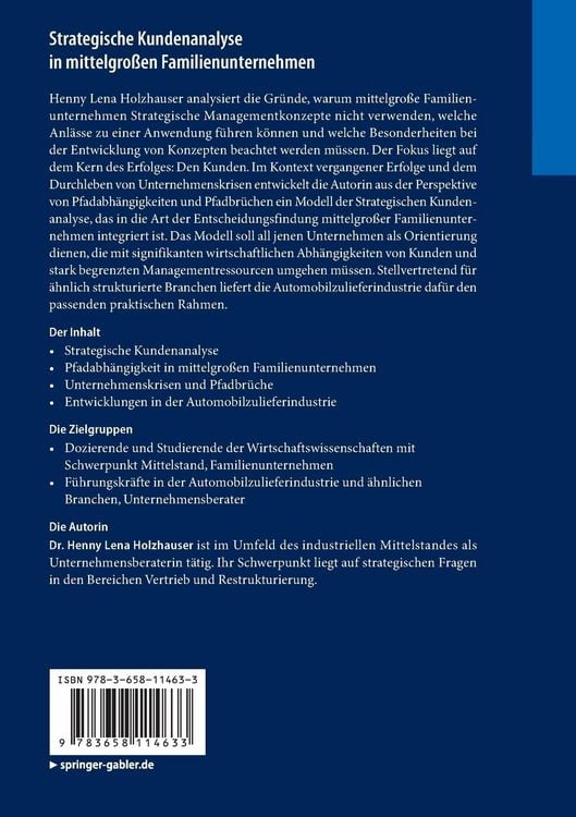 Produktbild: Strategische Kundenanalyse in mittelgro&szlig;en Familienunternehmen