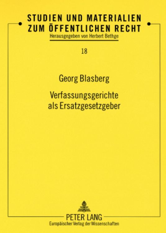 Produktbild: Verfassungsgerichte als Ersatzgesetzgeber
