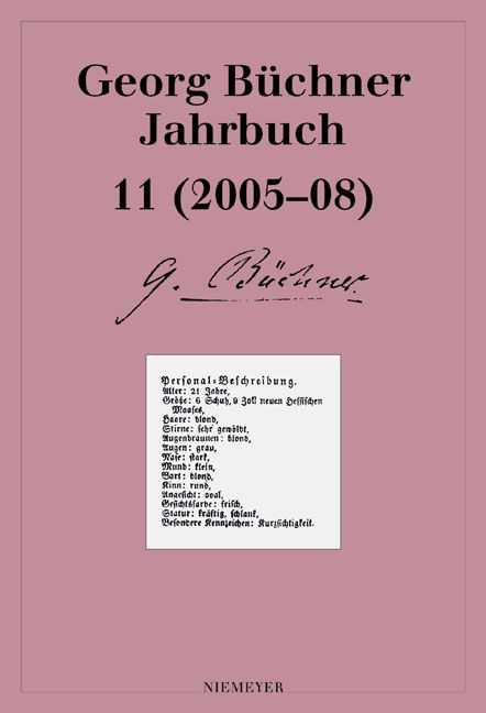 Produktbild: Georg B&uuml;chner Jahrbuch 11