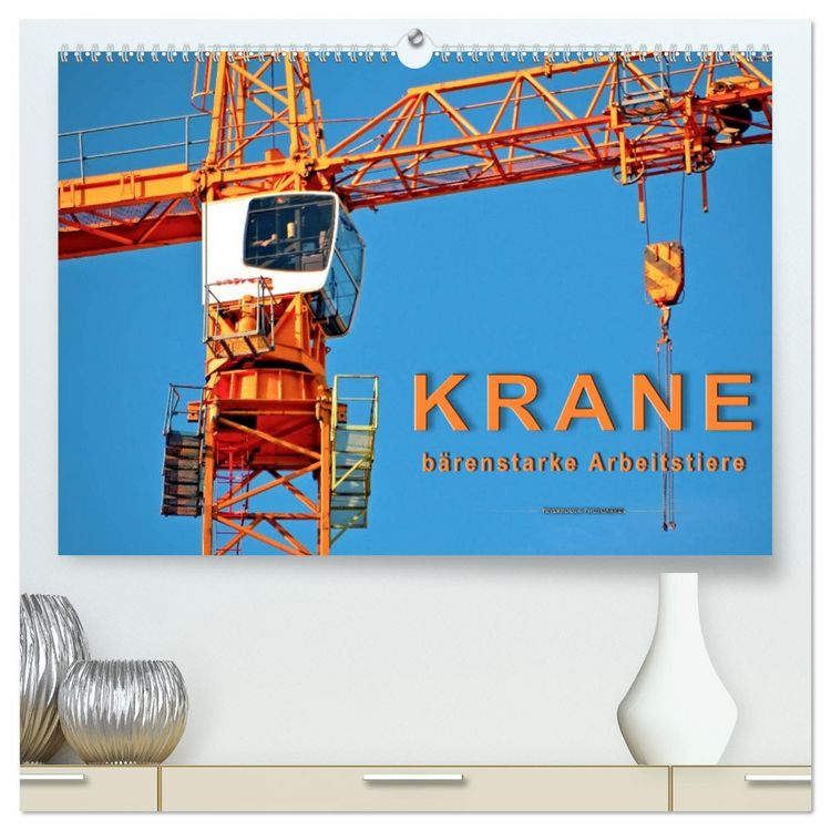 Produktbild: Krane - b&auml;renstarke Arbeitstiere (hochwertiger Premium Wandkalender 2026 DIN A2 quer), Kunstdruck in Hochglanz