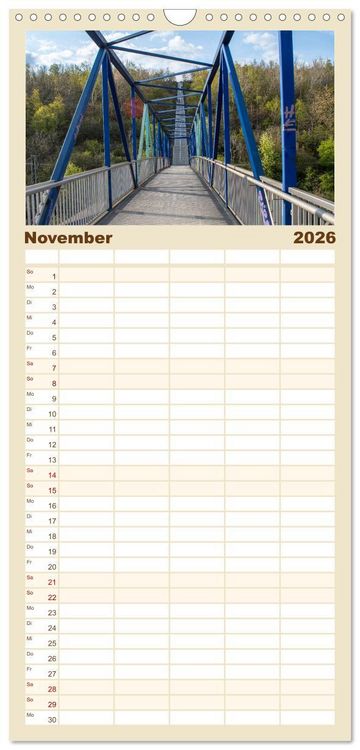 Produktbild: Familienplaner 2026 - Bottroper Stadtansichten mit 5 Spalten (Wandkalender, 21 x 45 cm) CALVENDO
