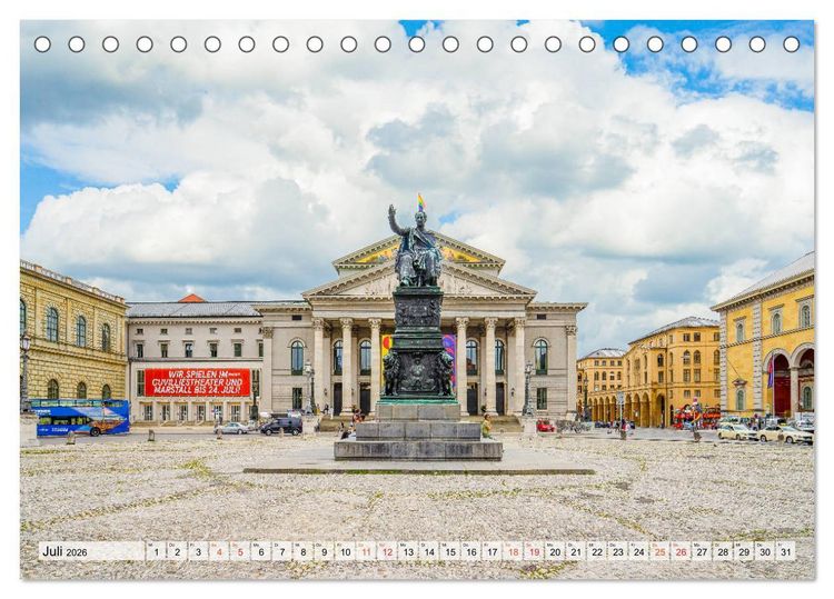 Produktbild: M&uuml;nchen Impressionen (Tischkalender 2026 DIN A5 quer), CALVENDO Monatskalender
