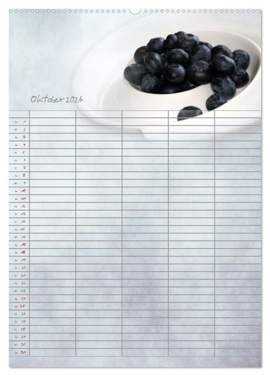Produktbild: Familienplaner f&uuml;r die K&uuml;che. (hochwertiger Premium Wandkalender 2026 DIN A2 hoch), Kunstdruck in Hochglanz