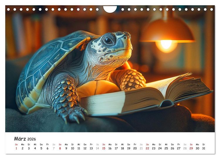 Produktbild: CHILL MAL - Entspannte Schildkr&ouml;ten beim Faulenzen (Wandkalender 2026 DIN A4 quer), CALVENDO Monatskalender