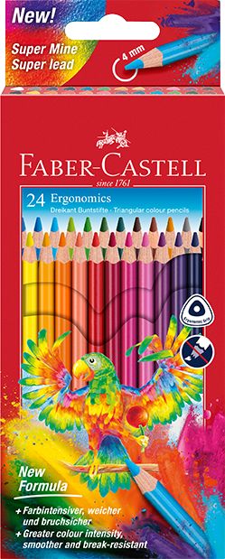 Produktbild: Faber-Castell Buntstifte Dreikant 24er Set