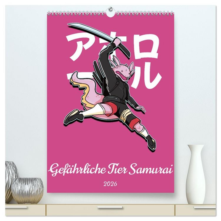 Produktbild: Gef&auml;hrliche Tier Samurai (hochwertiger Premium Wandkalender 2026 DIN A2 hoch), Kunstdruck in Hochglanz