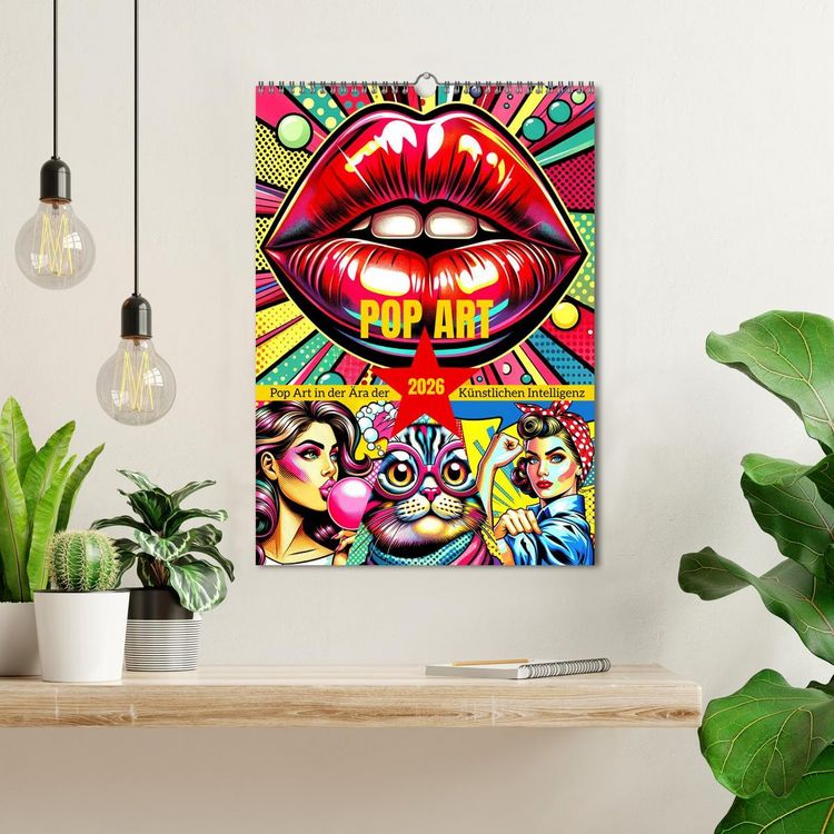 Produktbild: Pop Art - In der &Auml;ra der K&uuml;nstlichen Intelligenz (Wandkalender 2026 DIN A3 hoch), CALVENDO Monatskalender