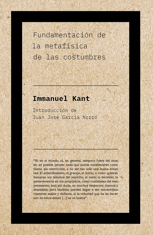 Produktbild: Fundamentaci&oacute;n de la metaf&iacute;sica de las costumbres